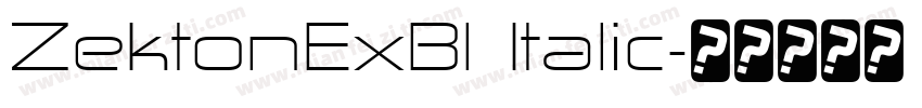 ZektonExBl Italic字体转换